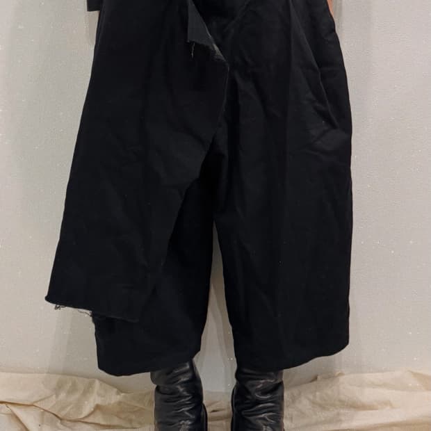 요지야마모토 20aw 랩 레이어드 하카마 팬츠