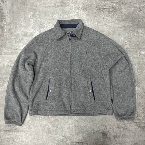 폴로 랄프로렌 그레이 플리스 자켓
