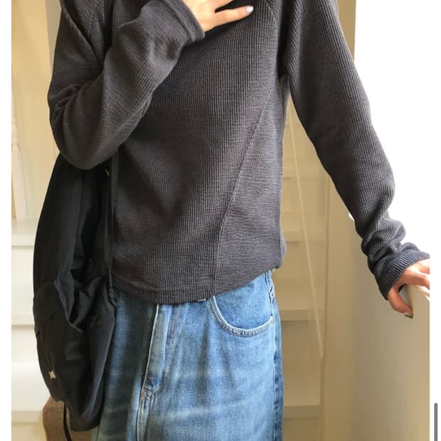 슬로 골지 후드