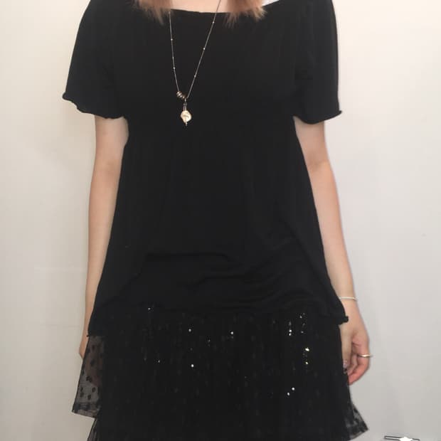 jpn vintage 블랙 오프숄더 티셔츠