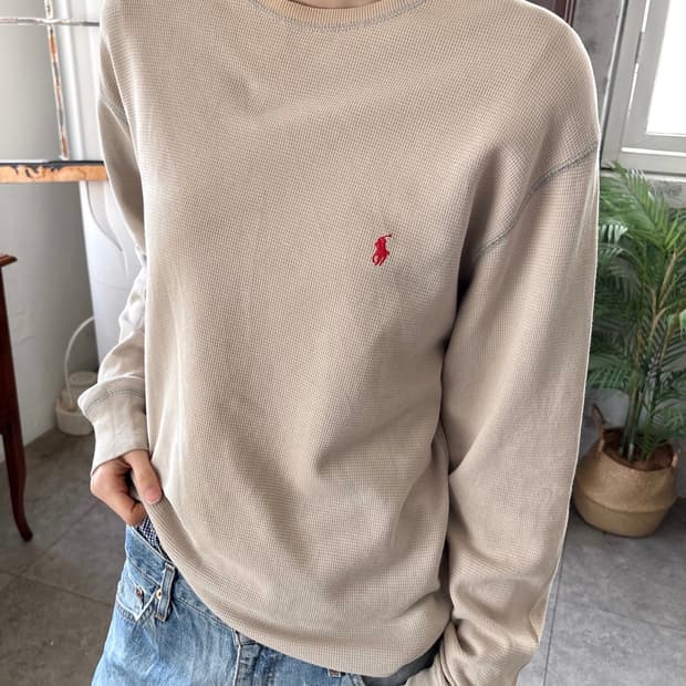 폴로 와플 롱슬리브