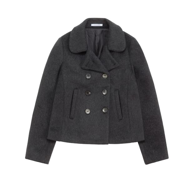 콜로신스 에어리 울 쇼트 코트 차콜