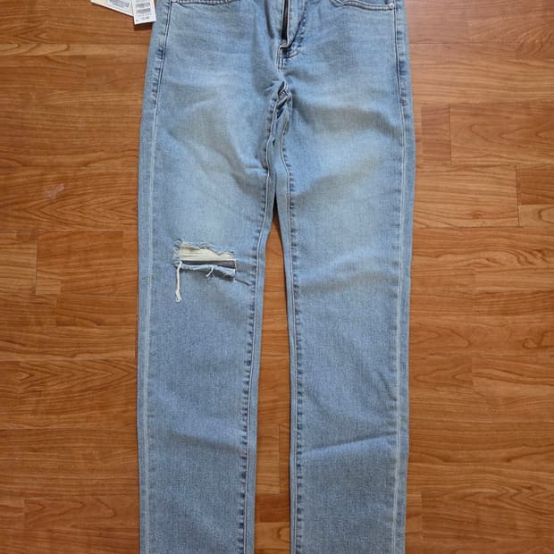 플랙진 PLAC 베를린 연청 디스진 청바지 새상품