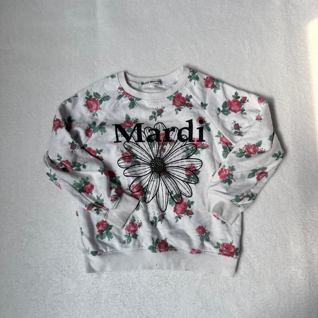 실측확인 마르디 키즈 플라워 맨투맨 0310T