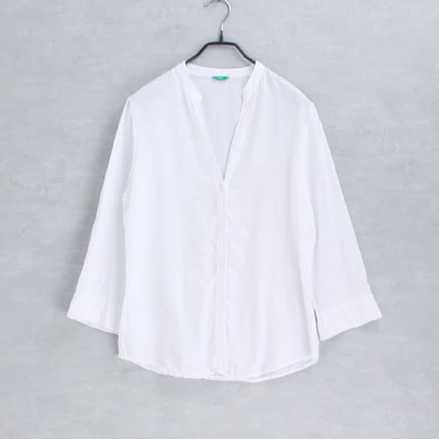 BENETTON _ linen skipper shirt