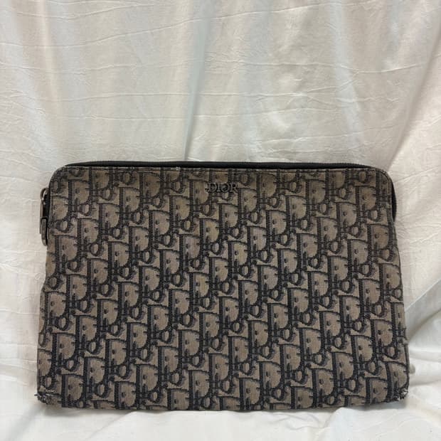 디올 오블리크 자카드 클러치