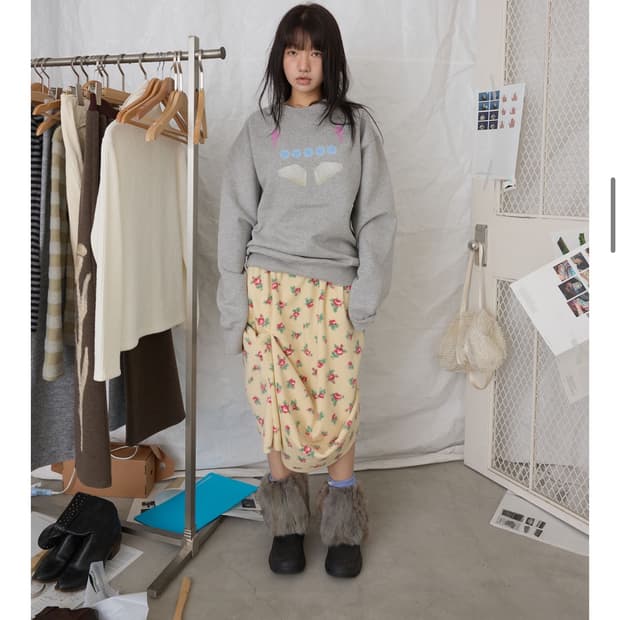 영마일웨어 messy bloom 스커트