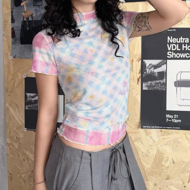 타오바오 local aliens 망사 티셔츠 L사이즈