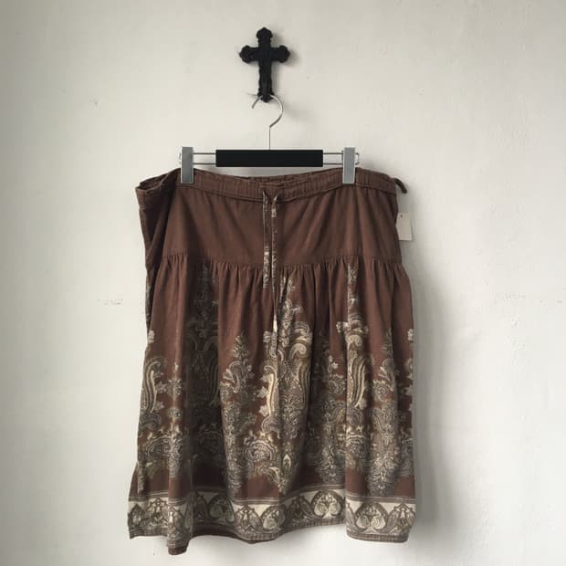 Ethnic printing skirt