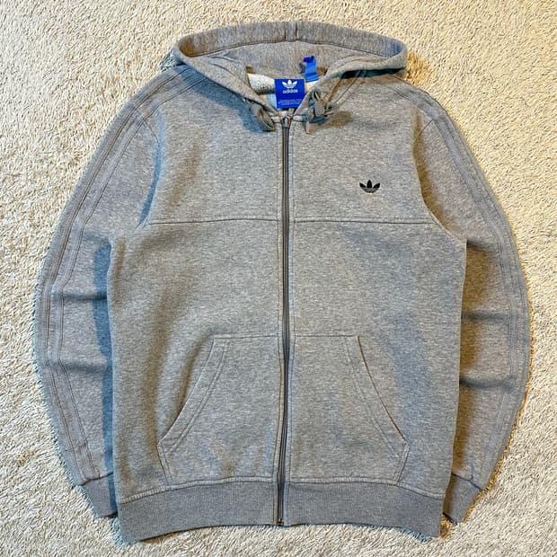 아디다스 파이어버드 사이드라인 후드집업 그레이