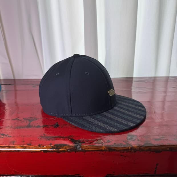 Stripe Visor Snapback Cap