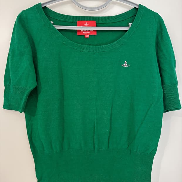 비비안웨스트우드 그린 반팔 니트