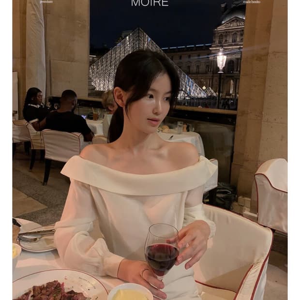 베니토 MOIRE 수엘 시어 오프숄더