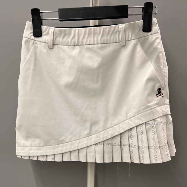 마크앤로나 여성 플리츠 골프 스커트 화이트 36