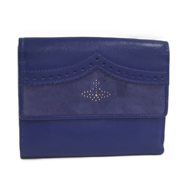 비비안 웨스트우드 가죽 지갑 블루