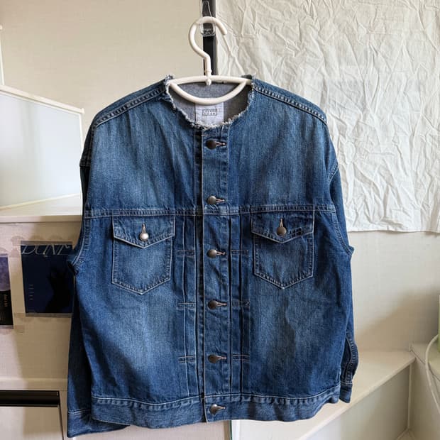 Lowrys farm 차이나넥 데님 자켓