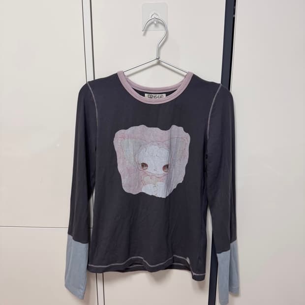 코이세이오 티셔츠 BLUSH LONGSLEEVES CHARCOAL