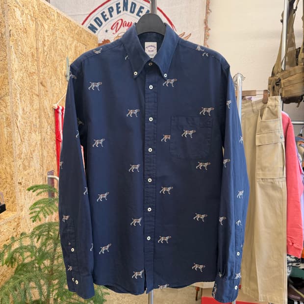 브룩스브라더스 강아지자수 옥스포드 셔츠