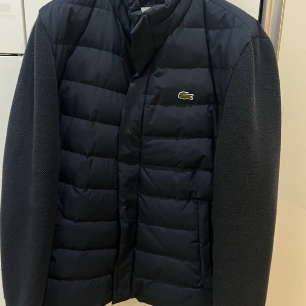 라코스테 네이비 니트패딩 xl