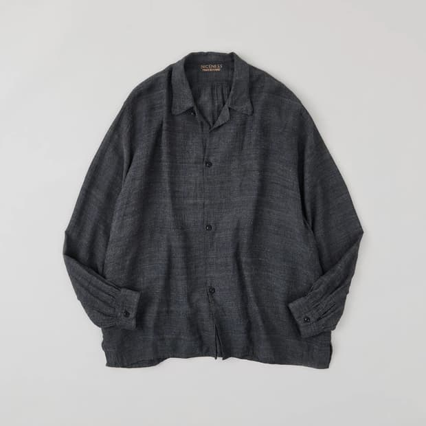 [XL]NICENESS 나이스네스 25AW S.THOM 오픈카라 셔츠자켓