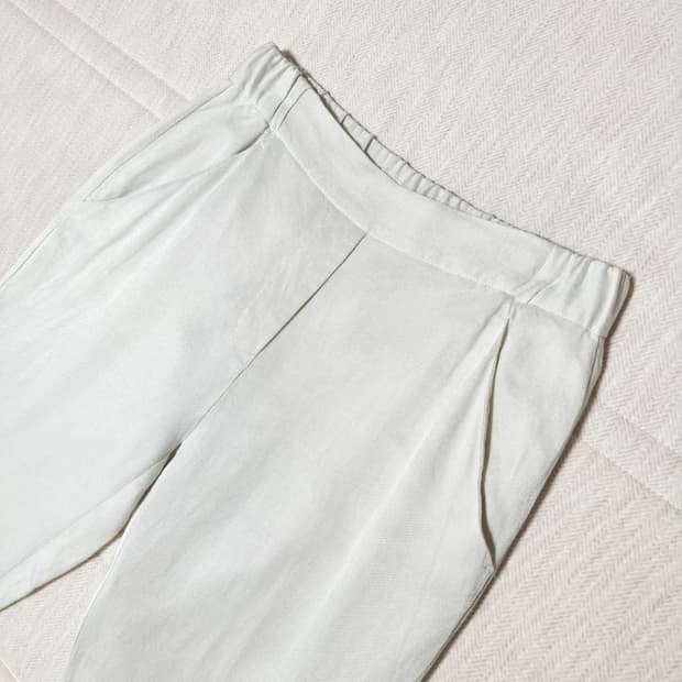 메종마르지엘라 MM6 유광 린넨비스코스 뒷밴딩 팬츠 바지 /26-27인치