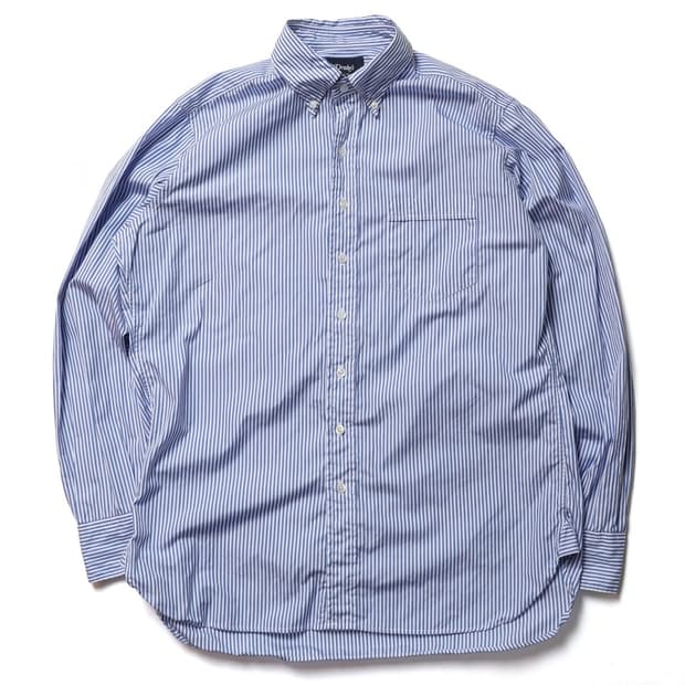 드레익스 Drake's Stripe Cotton Shirt 
