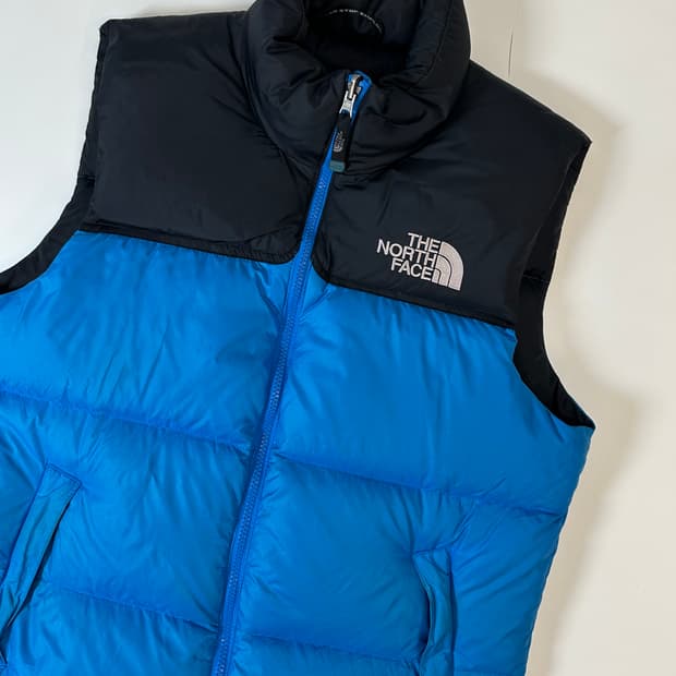 노스페이스 눕시700 구스다운 블루 패딩(남녀공용)