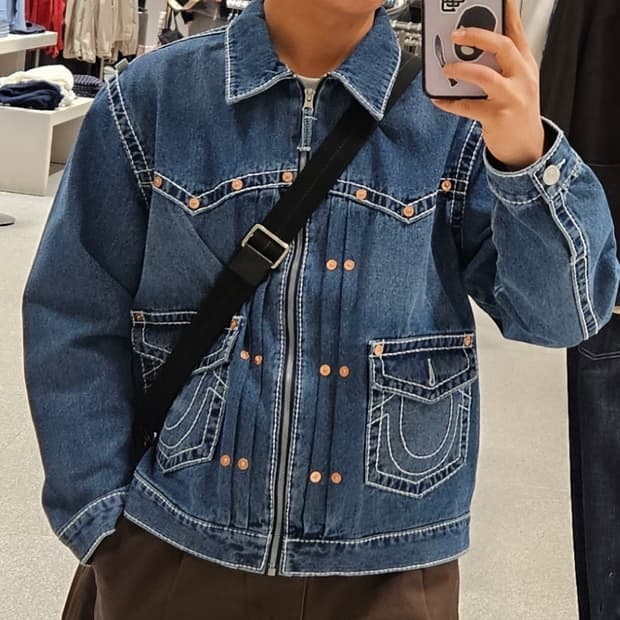 트루릴리전 X 패치 데님자켓 M