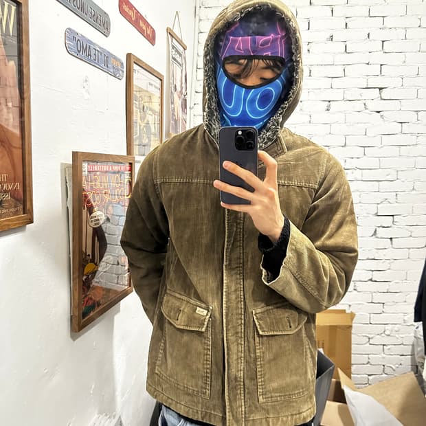 MLB 코듀로이 후드 재킷