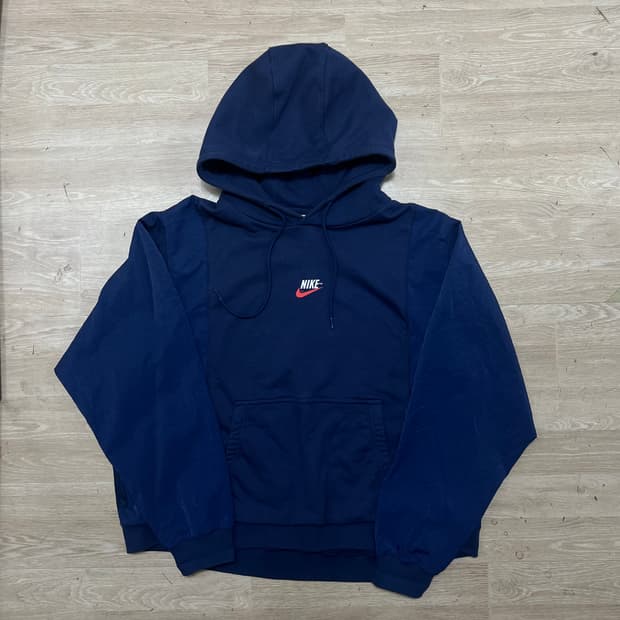 나이키 스포츠웨어 빅스우시 오버사이즈 배색 후드티 [네이비] L/100