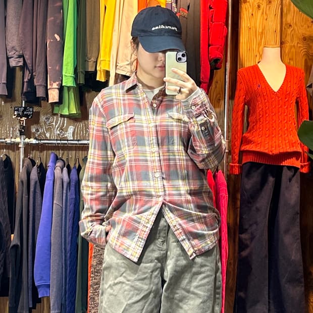 L 리바이스 멀티컬러 체크 플란넬 셔츠