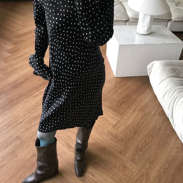 vintage dot pattern one-piece