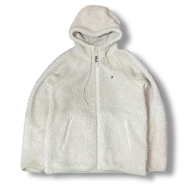 FILA 휠라 후드 플리스 후리스 자켓 점퍼 L