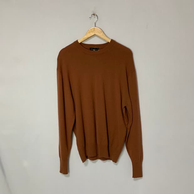 빈티지 캐시미어 100 니트 오렌지 브라운 XL 남녀공용 남성 니트