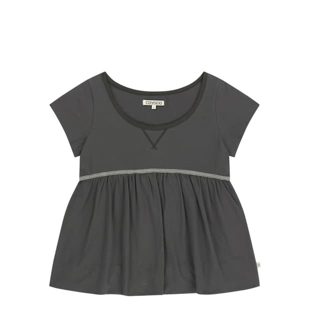 코이세이오 LACE BALLOON T-SHIRT DARK GREY