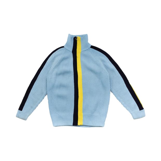 COLOR LINE KNIT ZIP UP