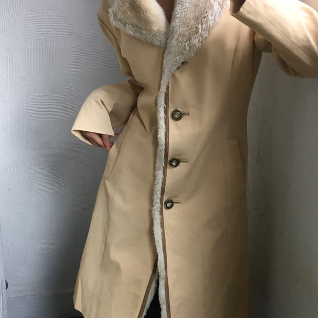 Burberry 버버리 옐로우 시어링  롱 코트