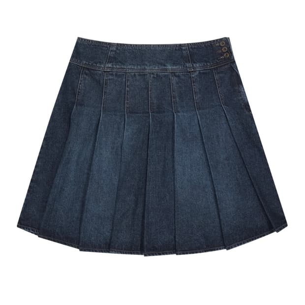코이세이오 딥 데님 플리츠 스커트 사이즈 1 