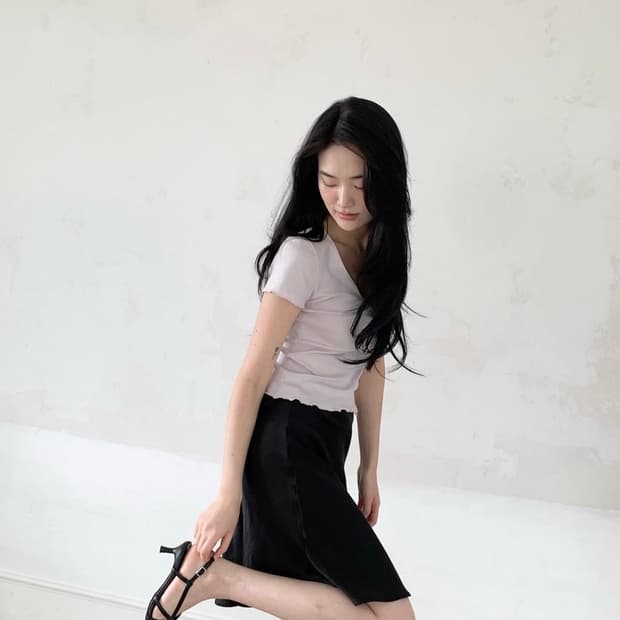 설레르 로슈 플리에 티셔츠 퍼플