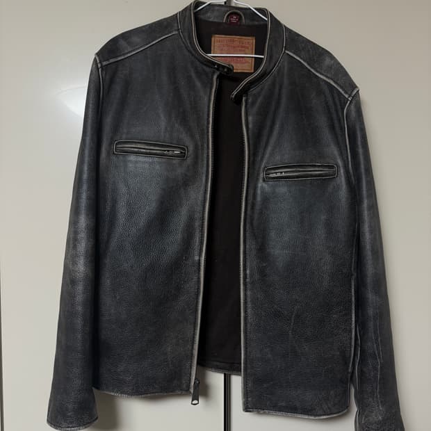[L] 리바이스 빈티지 레더 바이커 자켓