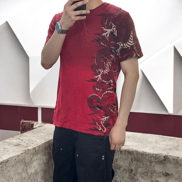 JPN 오리엔탈 드래곤 반팔 티셔츠