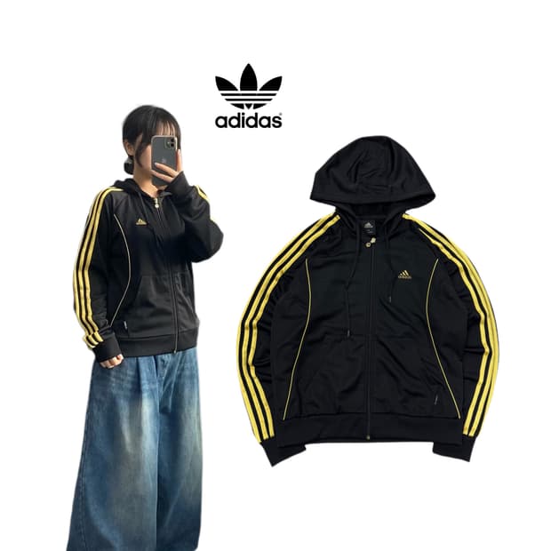 아디다스 00s 삼선 후드 져지 검노