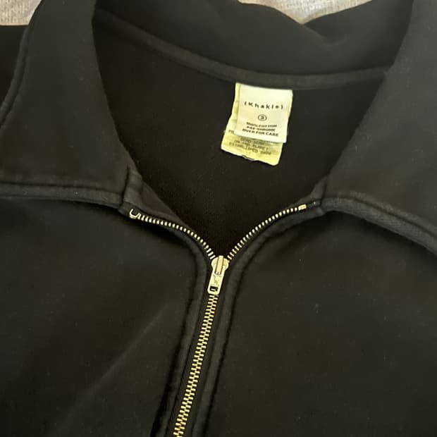 카키스 빈티지 스웻 집업 3사이즈