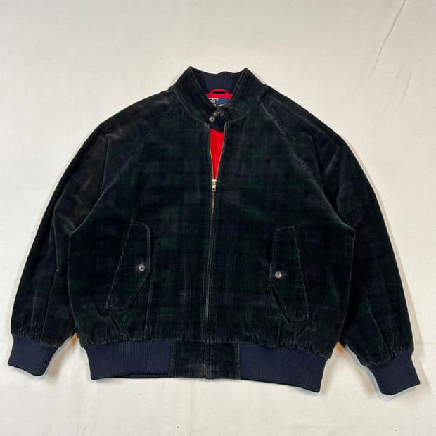 L) 폴로 랄프로렌 블랙와치 코듀로이 바라쿠타 G9 해링턴 자켓