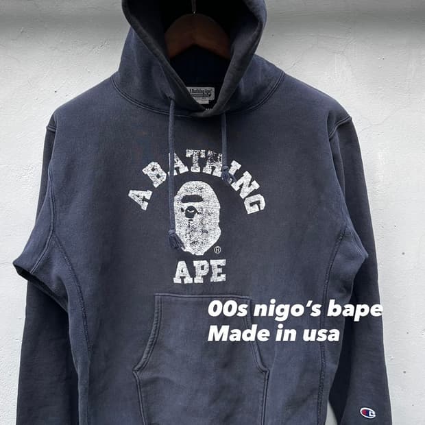 00s og nigo bape hoodie(reverseweave)