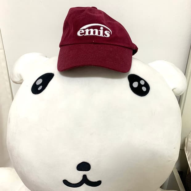 Emis 뉴로고 캡 버건디