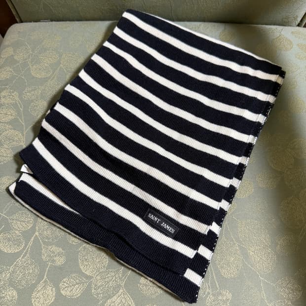 세인트제임스 머플러 블랙/아이보리