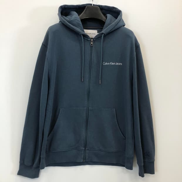 ck 캘빈클라인 베이직 후드집업 L 오버