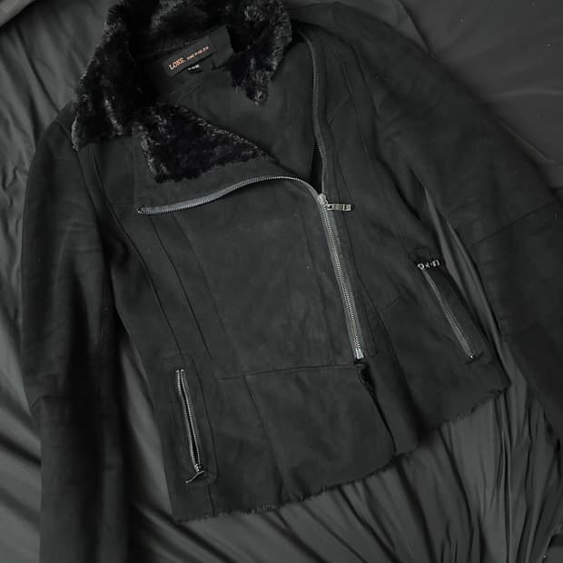 릭오웬스맛 사선 지퍼 자켓 66size