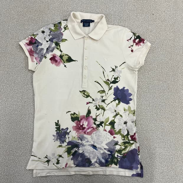 M 폴로랄프로렌 플로럴 카라 반팔티 0225M2